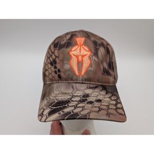 Kryptek Highlander Camo Spartan Logo Hat Orange Embroidered Adjustable Cap OSFM
